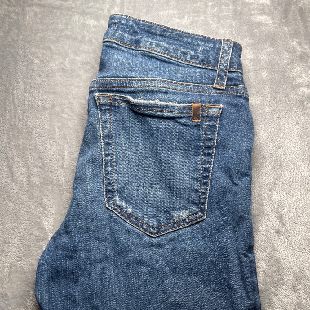 JOES JEANS Women's Size 27 Curvy Skinny Ankle Blue Denim Jeans Distressed - Picture 7 of 8